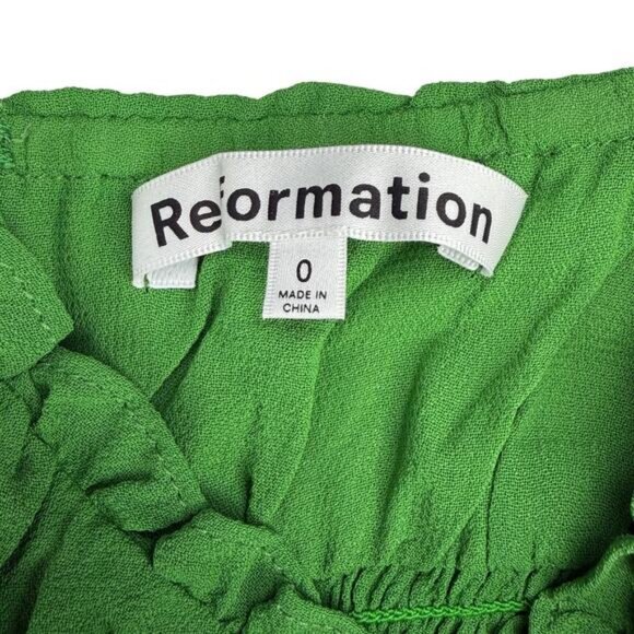 REFORMATION Esther Dress Kelly Size 0 - Picture 6 of 8